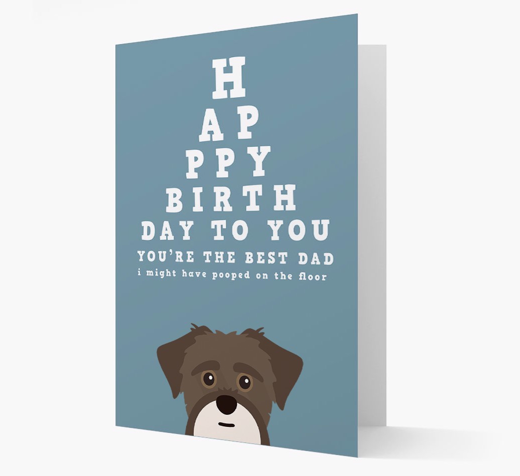 Happy Birthday Dad: Personalised Card with {breedFullName} Icon