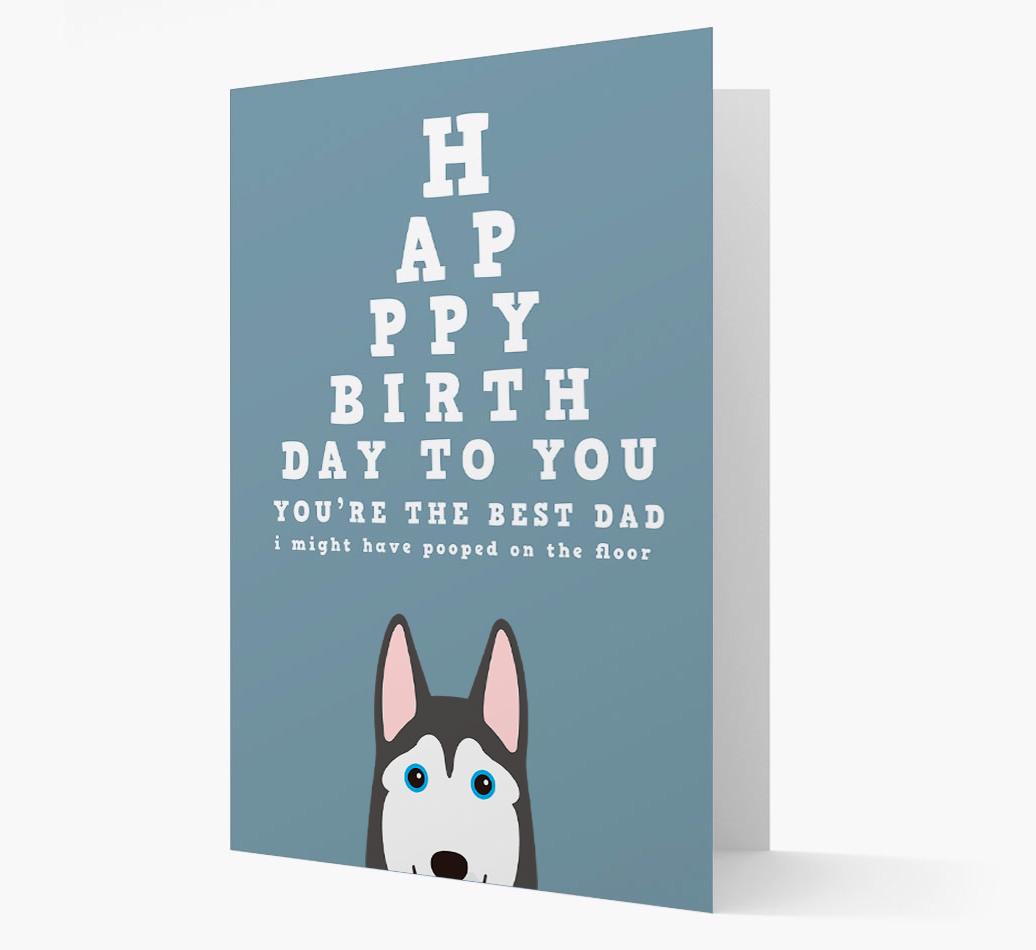 Happy Birthday Dad: Personalised Card with {breedFullName} Icon