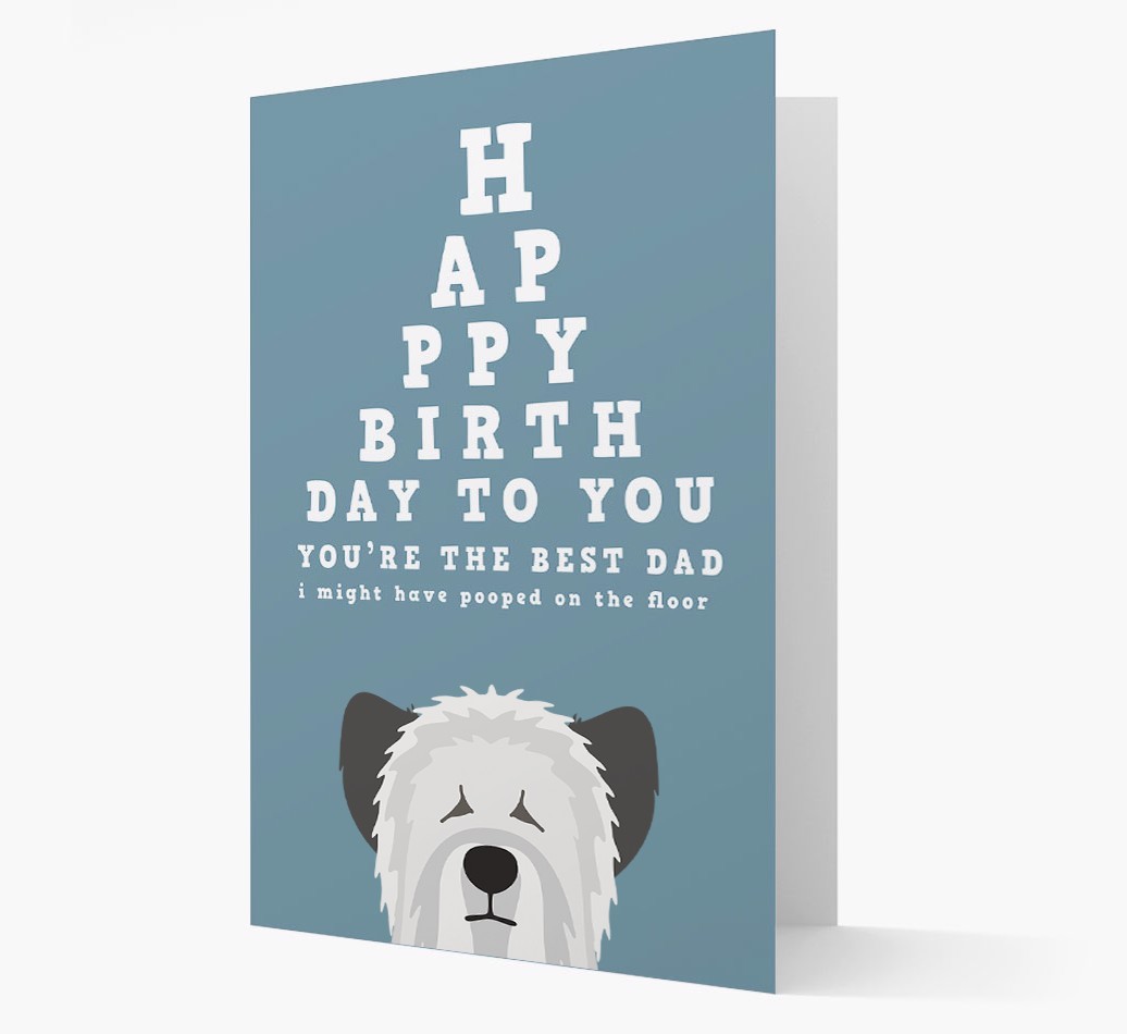 Happy Birthday Dad: Personalised Card with {breedFullName} Icon