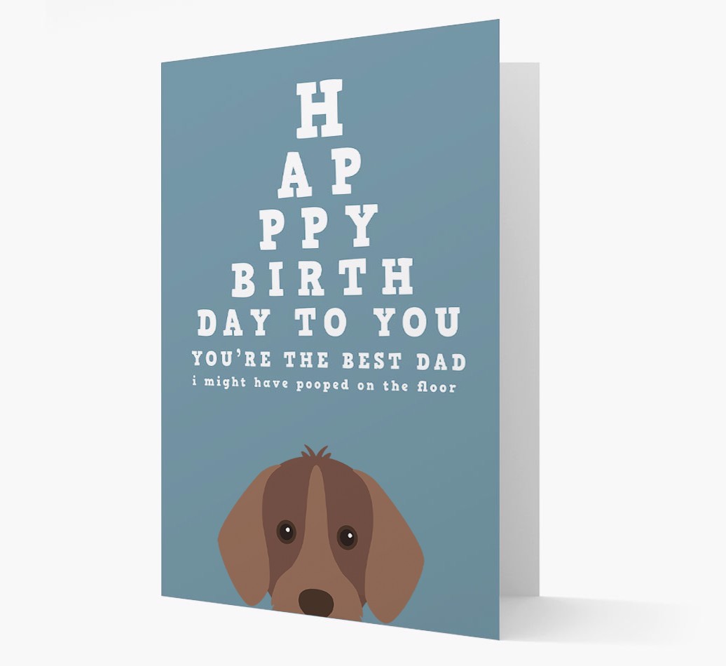 Happy Birthday Dad: Personalised Card with {breedFullName} Icon