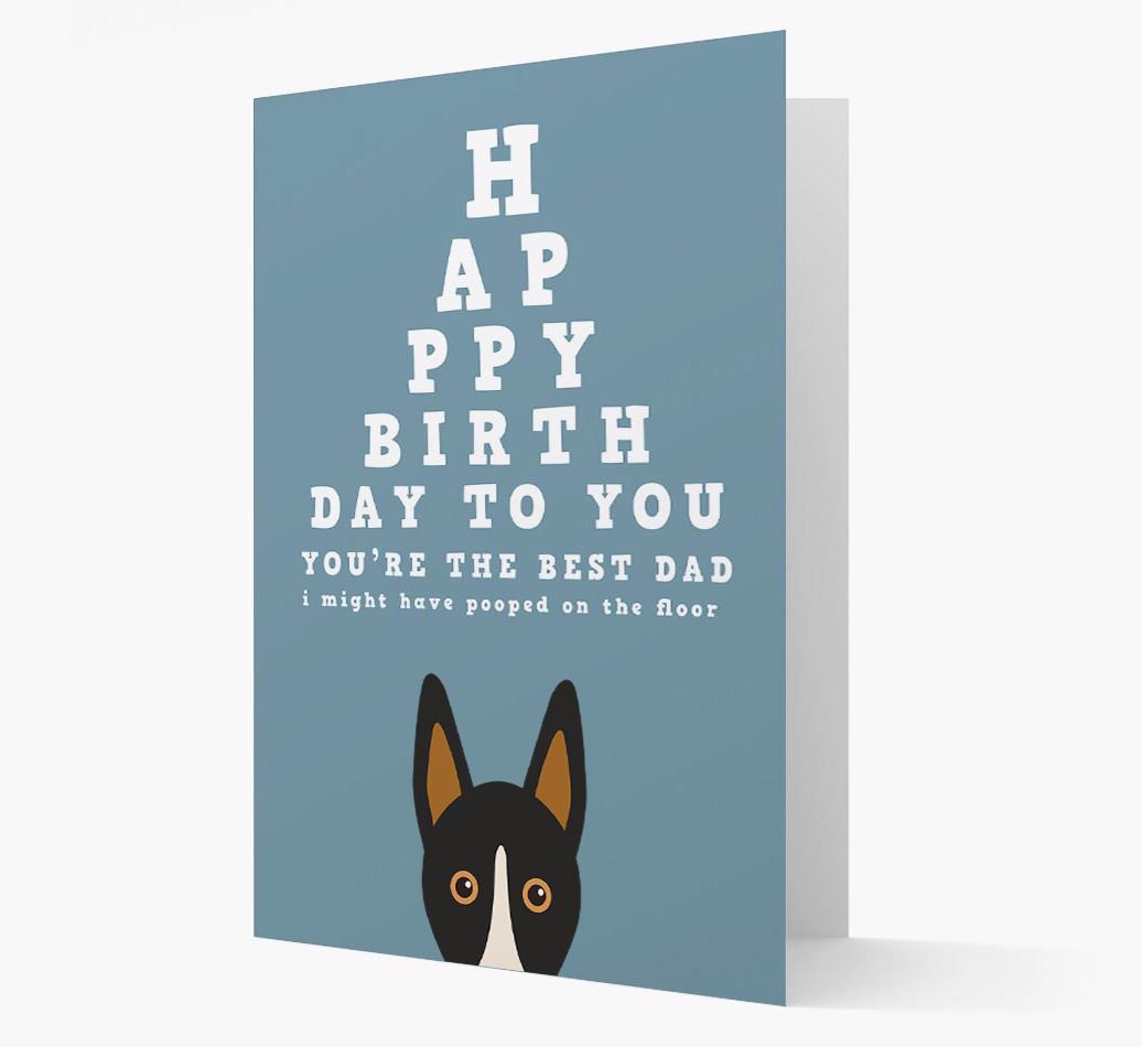 Happy Birthday Dad: Personalised Card with {breedFullName} Icon