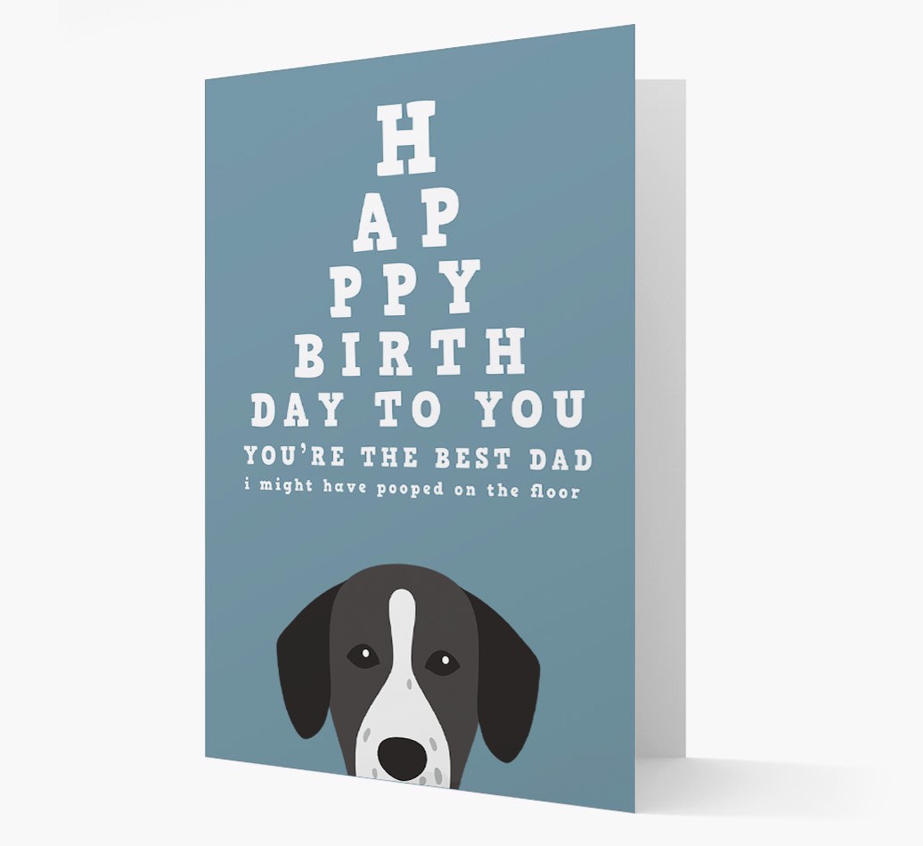 Happy Birthday Dad: Personalised Card with {breedFullName} Icon