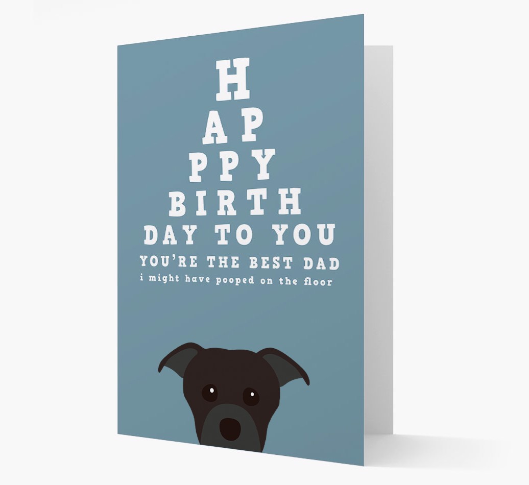 Happy Birthday Dad: Personalised Card with {breedFullName} Icon