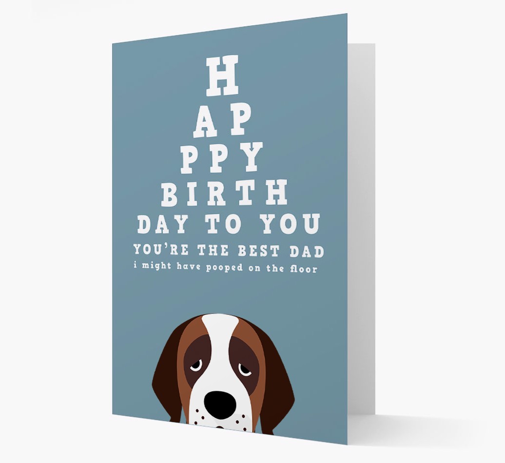Happy Birthday Dad: Personalised Card with {breedFullName} Icon