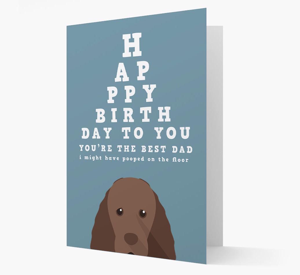Happy Birthday Dad: Personalised Card with {breedFullName} Icon