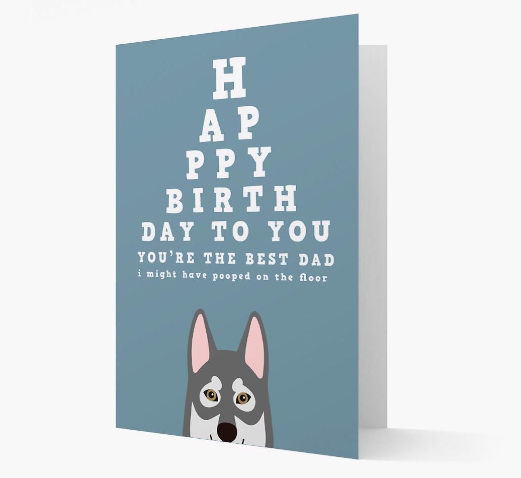 Happy Birthday Dad: Personalised Card with {breedFullName} Icon