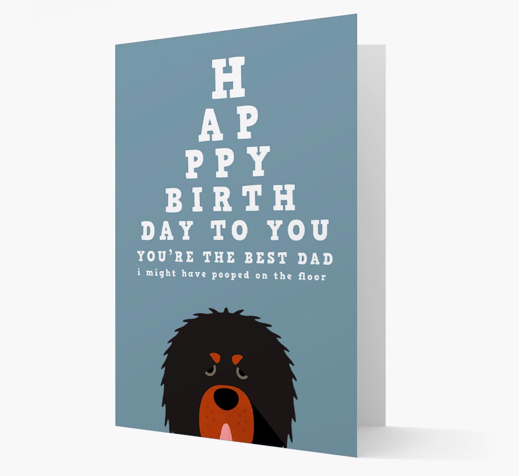 Happy Birthday Dad: Personalised Card with {breedFullName} Icon