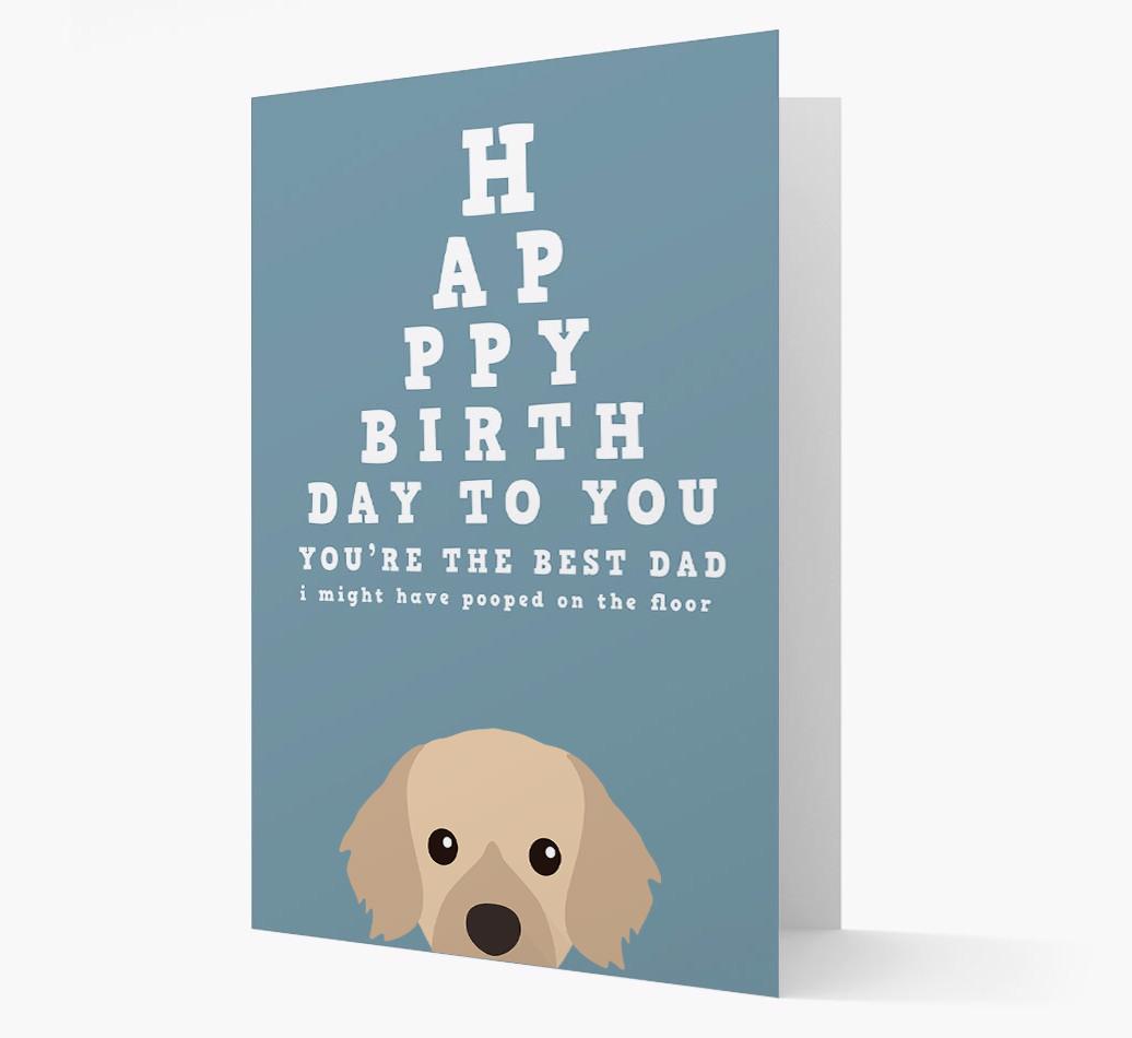 Happy Birthday Dad: Personalised Card with {breedFullName} Icon