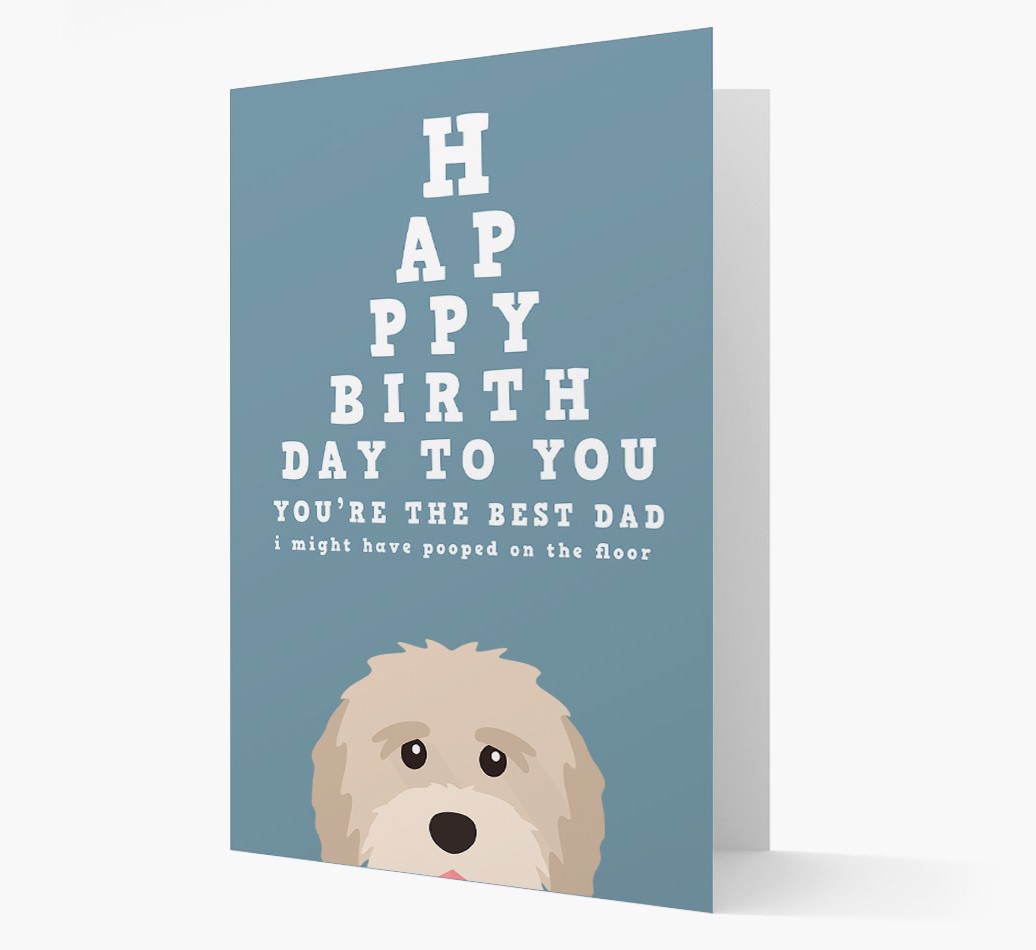 Happy Birthday Dad: Personalised Card with {breedFullName} Icon