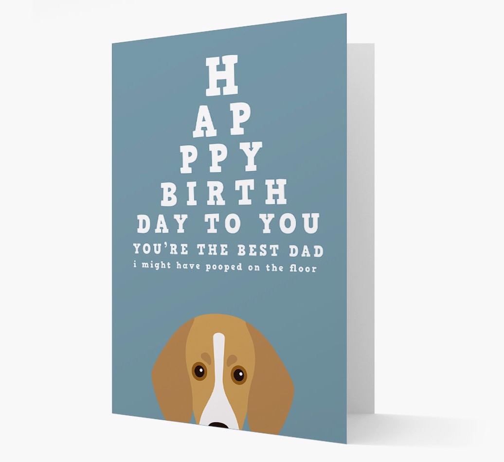 Happy Birthday Dad: Personalised Card with {breedFullName} Icon