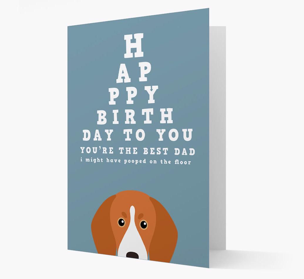 Happy Birthday Dad: Personalised Card with {breedFullName} Icon