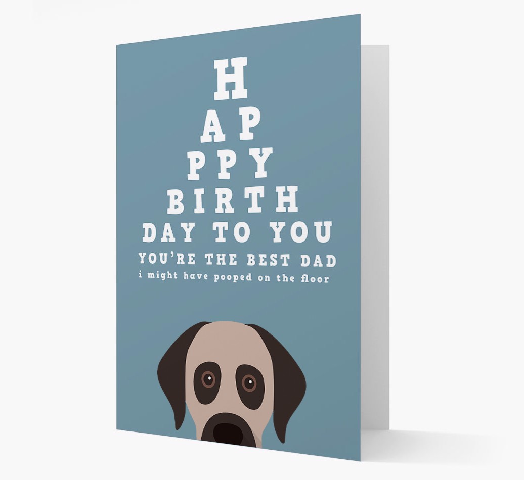 Happy Birthday Dad: Personalised Card with {breedFullName} Icon