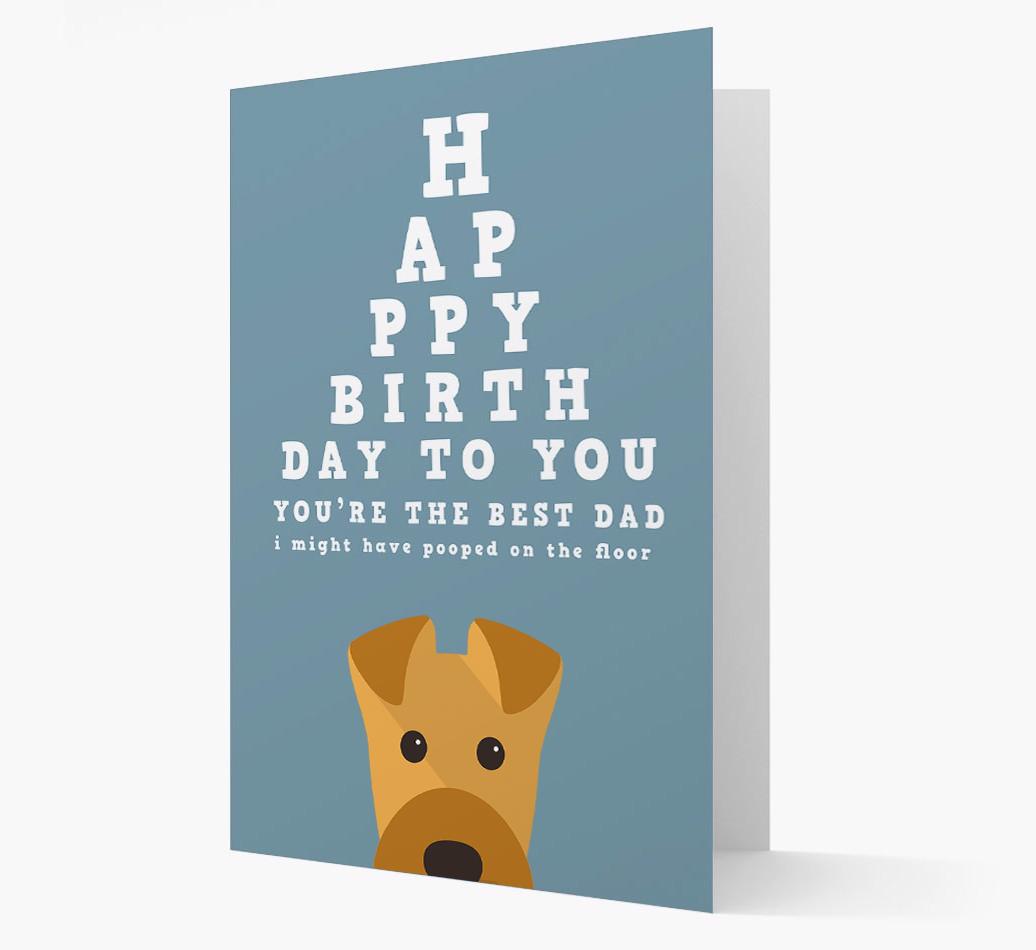 Happy Birthday Dad: Personalised Card with {breedFullName} Icon