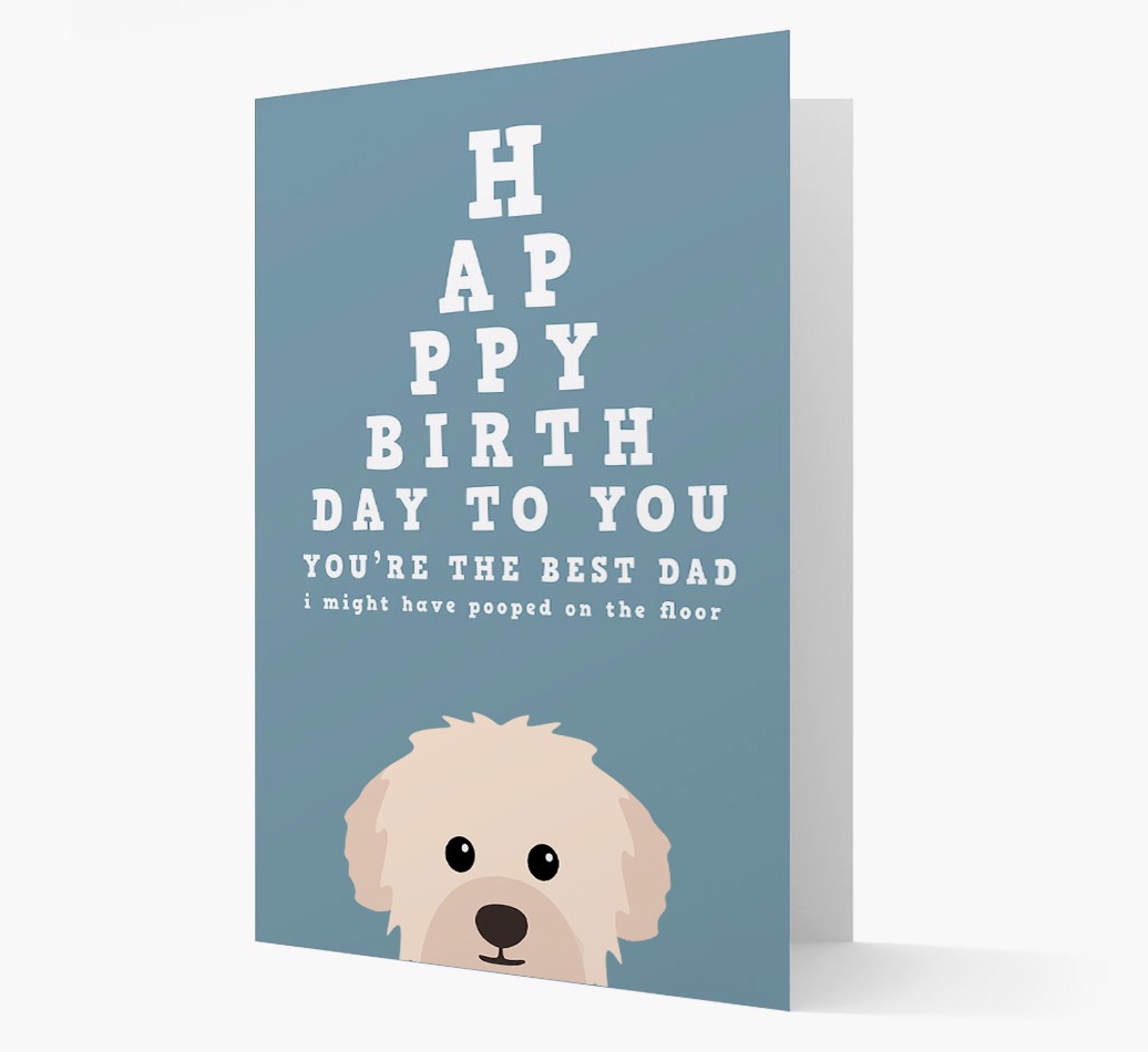 Happy Birthday Dad: Personalised Card with {breedFullName} Icon