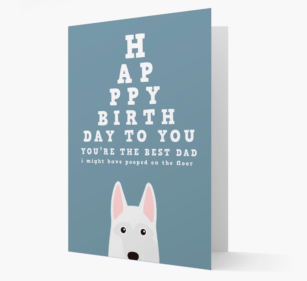 Happy Birthday Dad: Personalised Card with {breedFullName} Icon