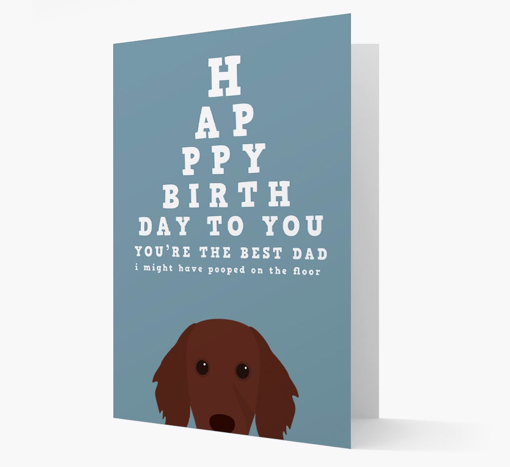 Happy Birthday Dad: Personalised Card with {breedFullName} Icon