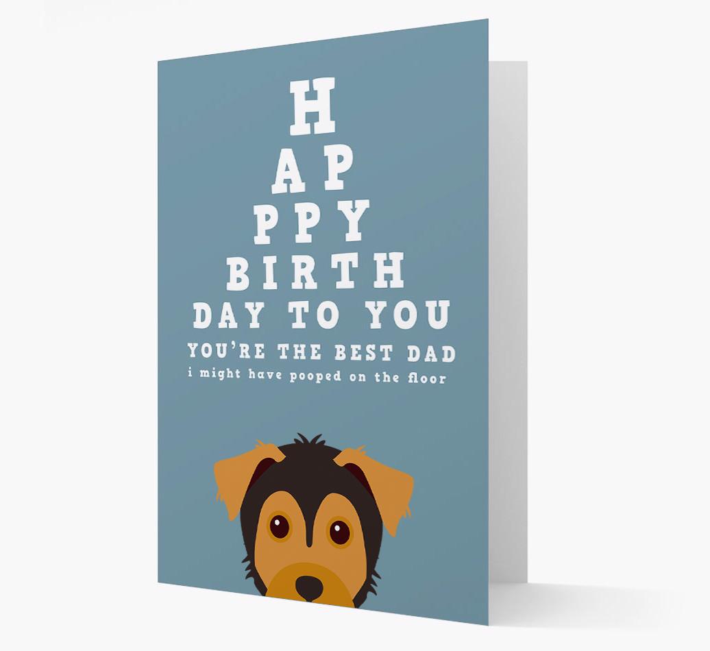 Happy Birthday Dad: Personalised Card with {breedFullName} Icon