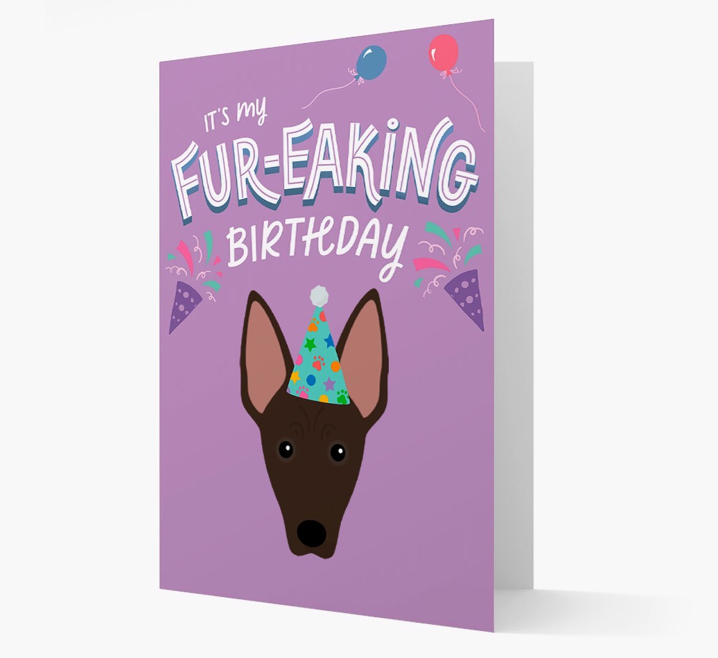 'It's My Fur-eaking Birthday': Personalised {breedFullName} Card