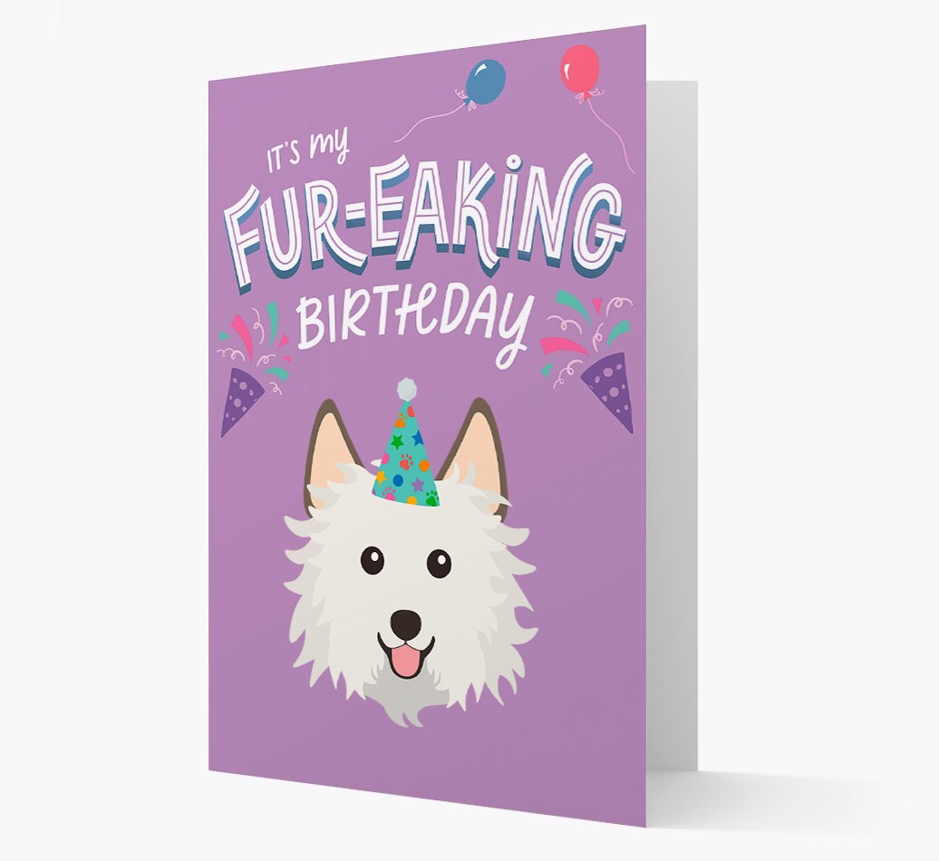 'It's My Fur-eaking Birthday': Personalized {breedFullName} Card