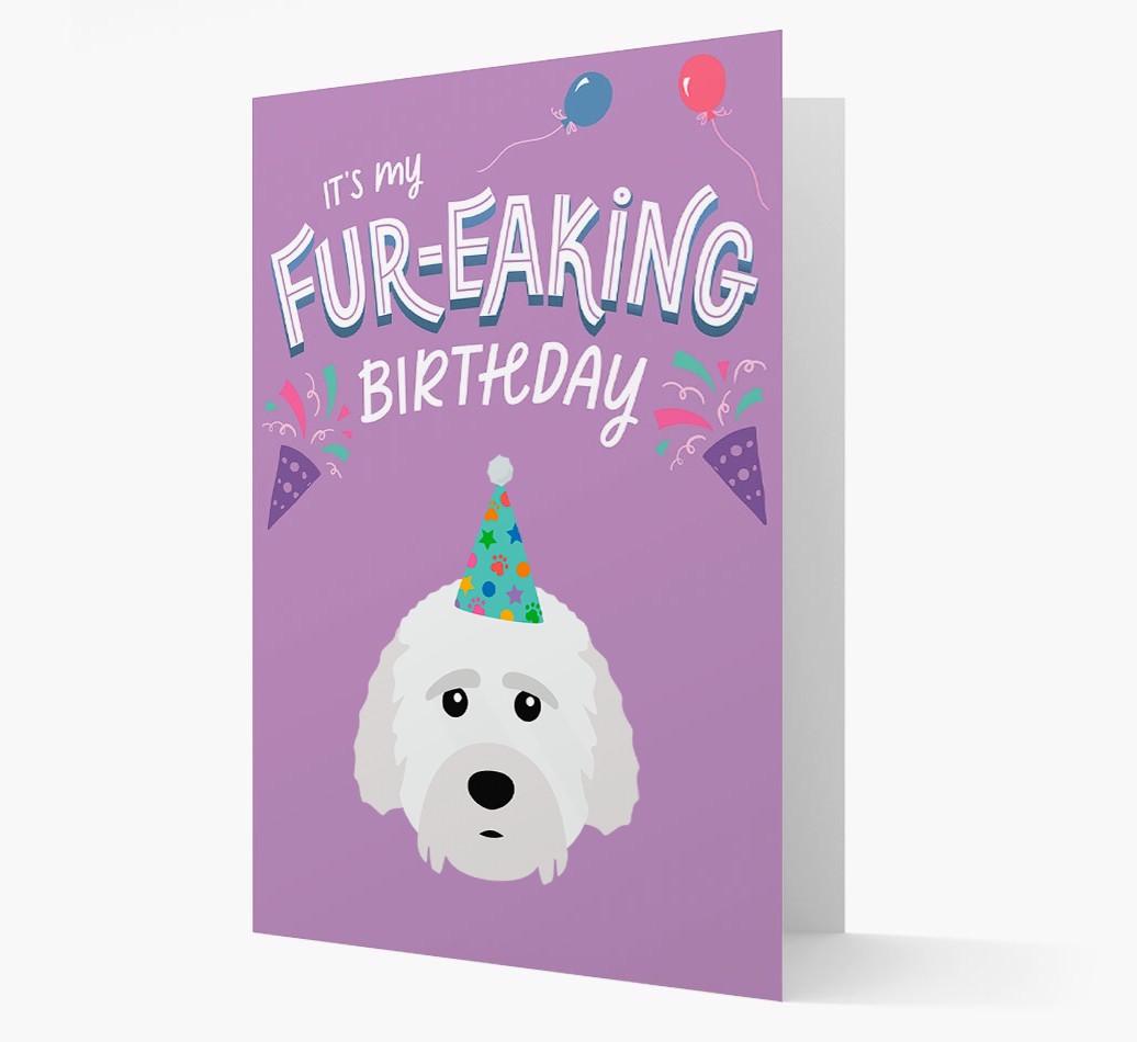 'It's My Fur-eaking Birthday': Personalized {breedFullName} Card