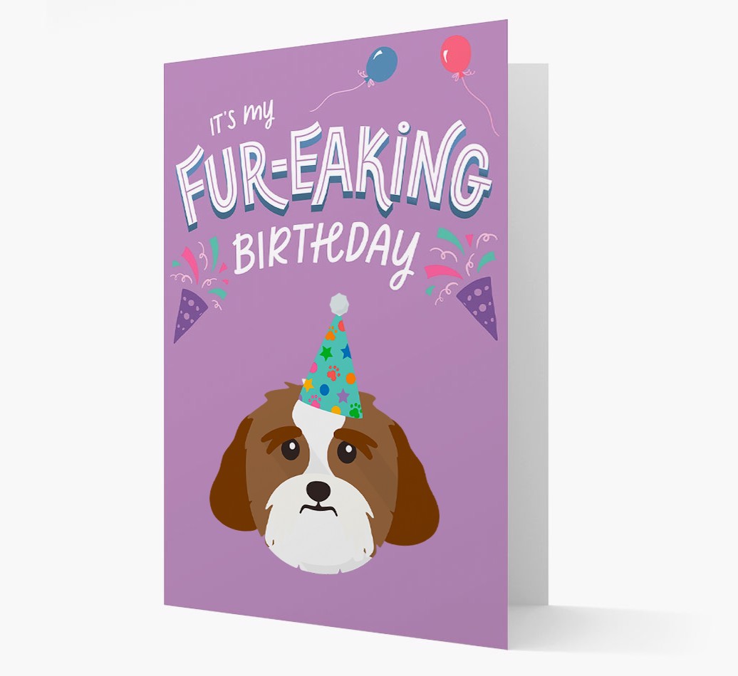 'It's My Fur-eaking Birthday': Personalised {breedFullName} Card