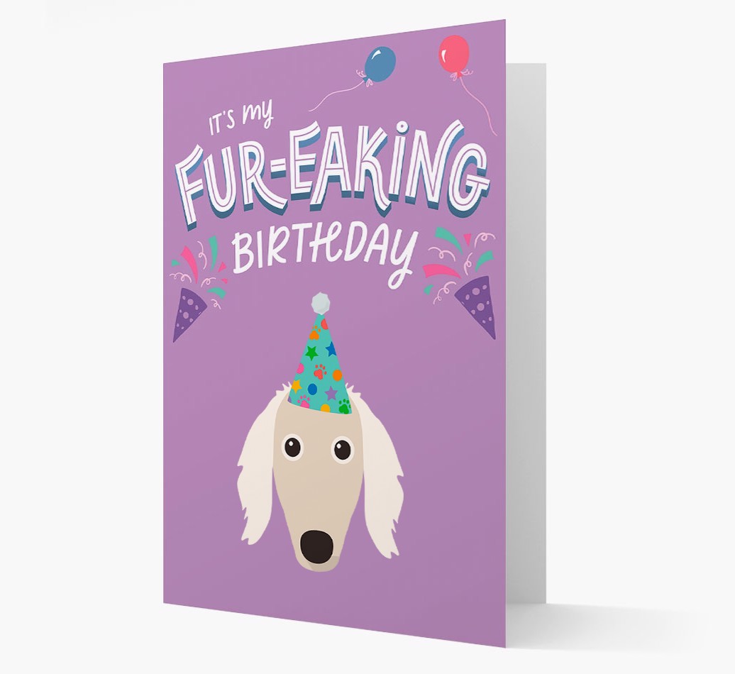 'It's My Fur-eaking Birthday': Personalized {breedFullName} Card