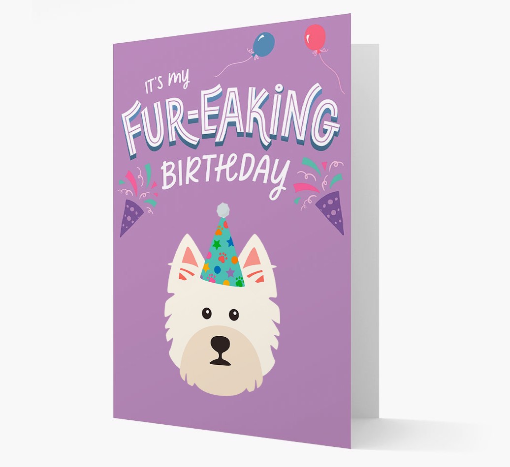 'It's My Fur-eaking Birthday': Personalised {breedFullName} Card