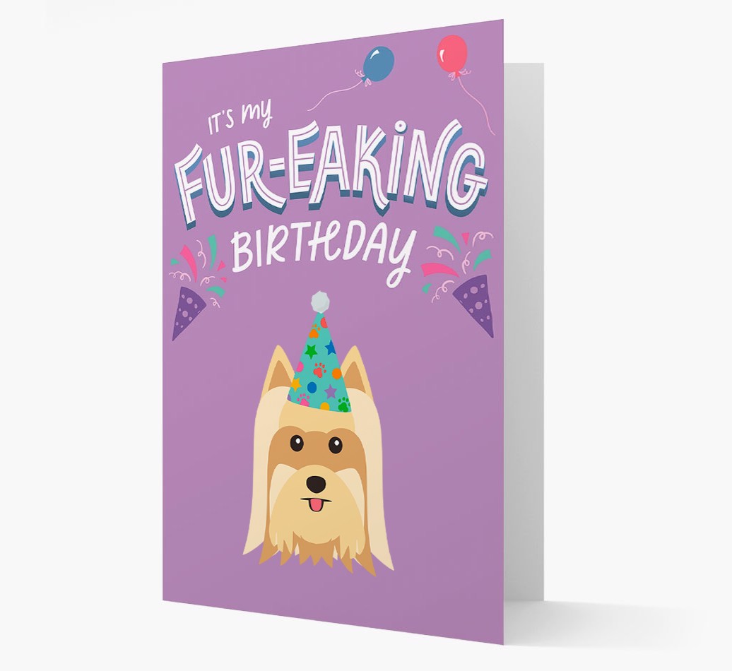 'It's My Fur-eaking Birthday': Personalized {breedFullName} Card