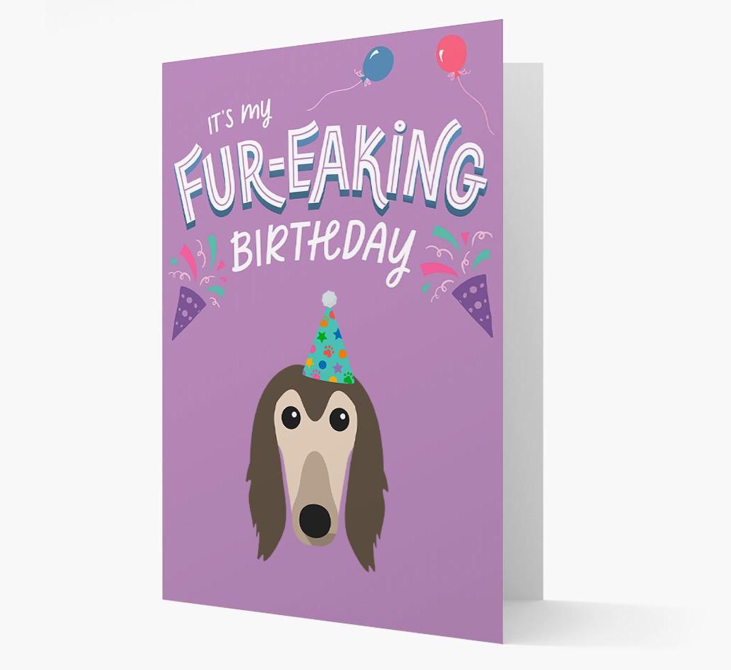 'It's My Fur-eaking Birthday': Personalized {breedFullName} Card