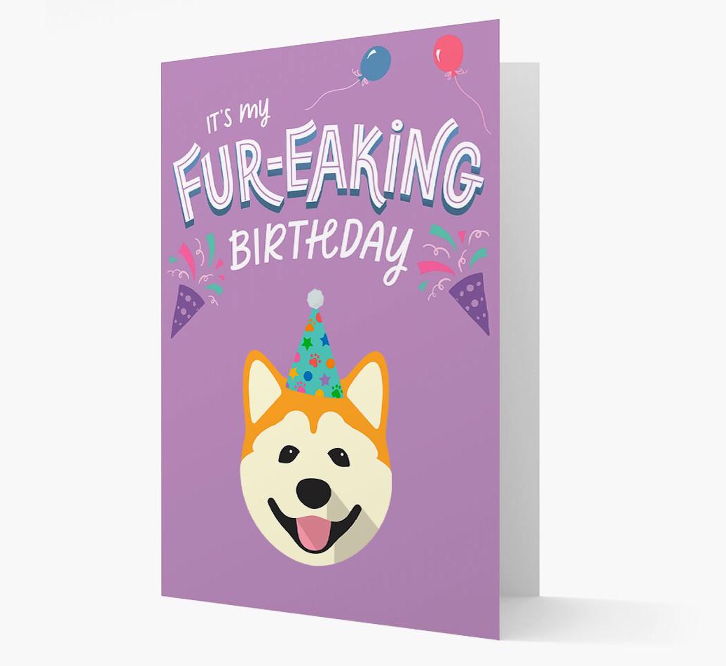 'It's My Fur-eaking Birthday': Personalized {breedFullName} Card
