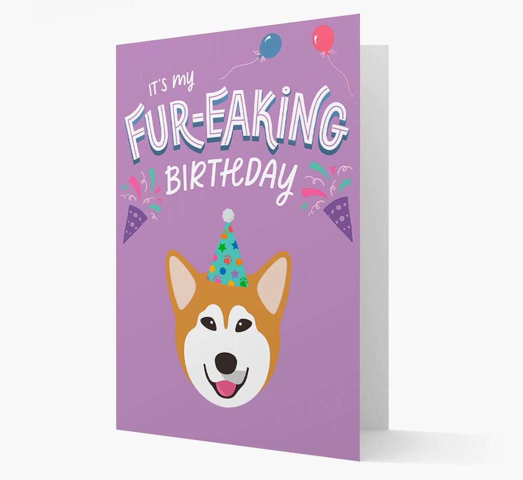 'It's My Fur-eaking Birthday': Personalized {breedFullName} Card