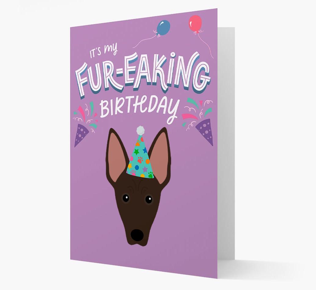 'It's My Fur-eaking Birthday': Personalized {breedFullName} Card