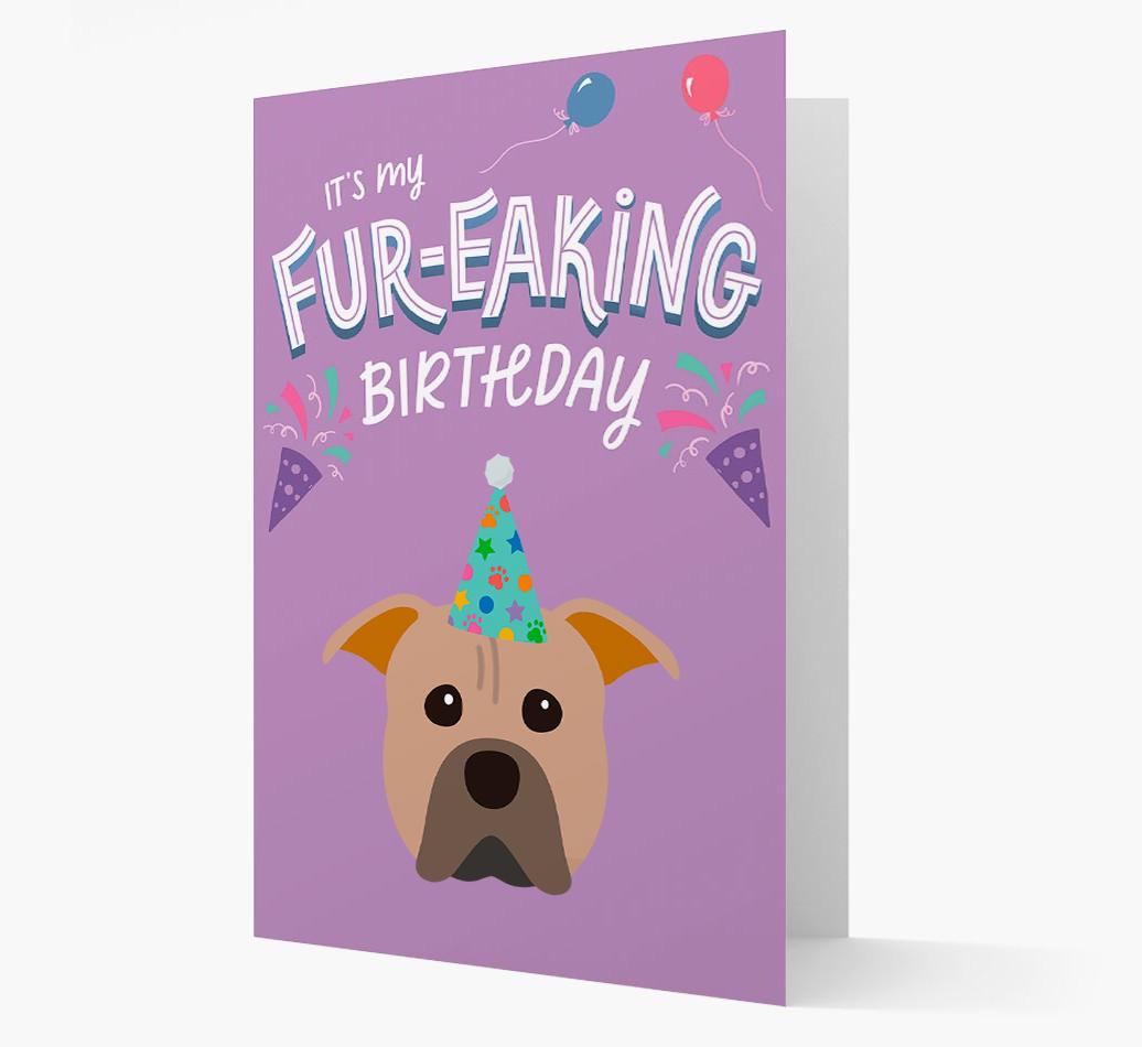 'It's My Fur-eaking Birthday': Personalized {breedFullName} Card