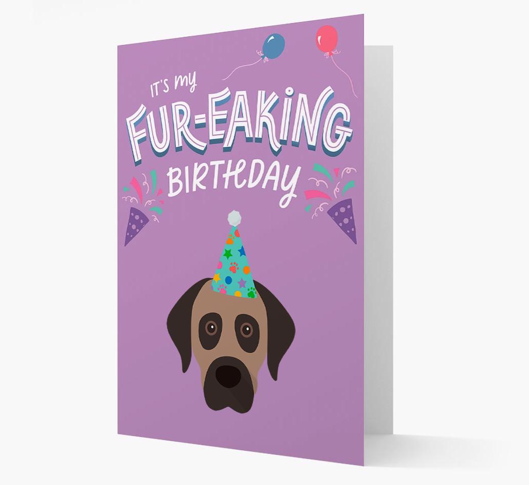 'It's My Fur-eaking Birthday': Personalized {breedFullName} Card