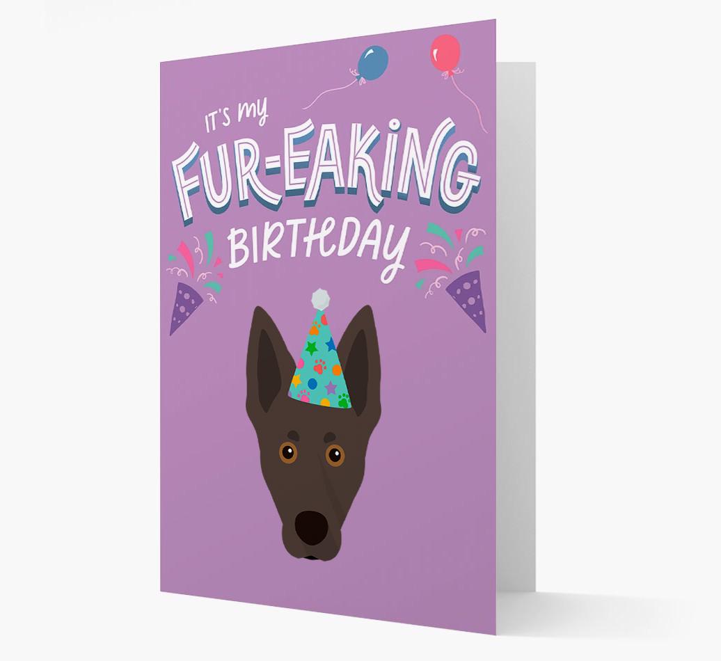 'It's My Fur-eaking Birthday': Personalized {breedFullName} Card
