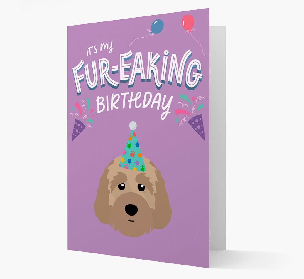 'It's My Fur-eaking Birthday': Personalized {breedFullName} Card