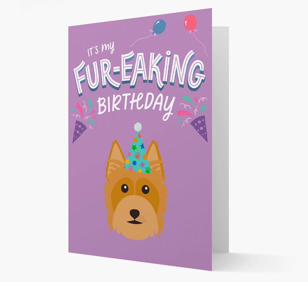 'It's My Fur-eaking Birthday': Personalized {breedFullName} Card