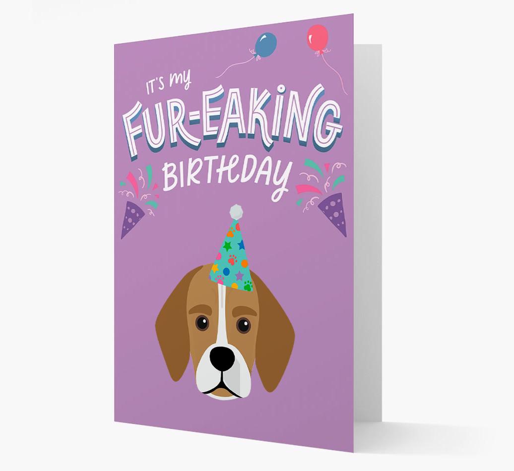 'It's My Fur-eaking Birthday': Personalized {breedFullName} Card