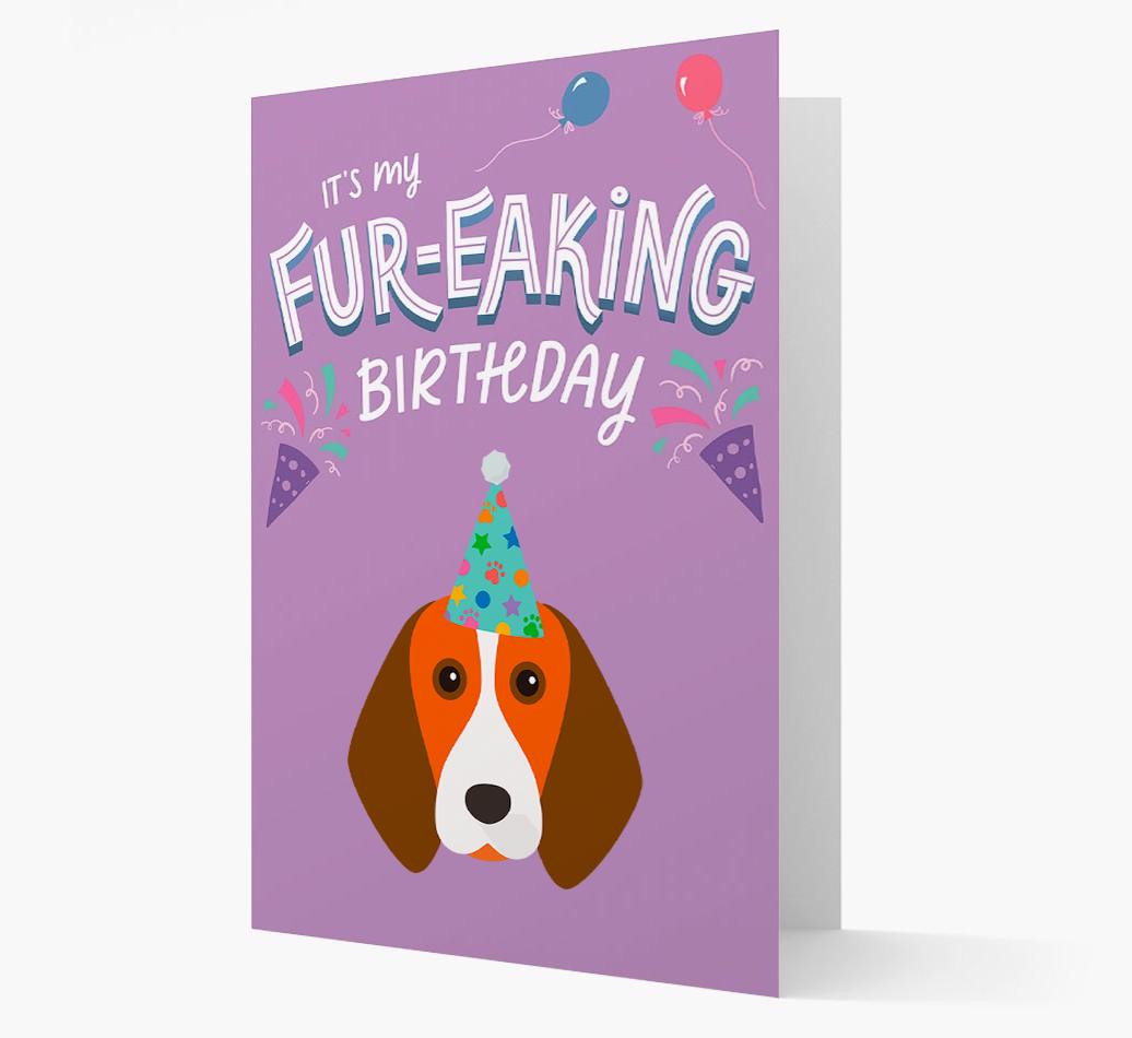 'It's My Fur-eaking Birthday': Personalized {breedFullName} Card
