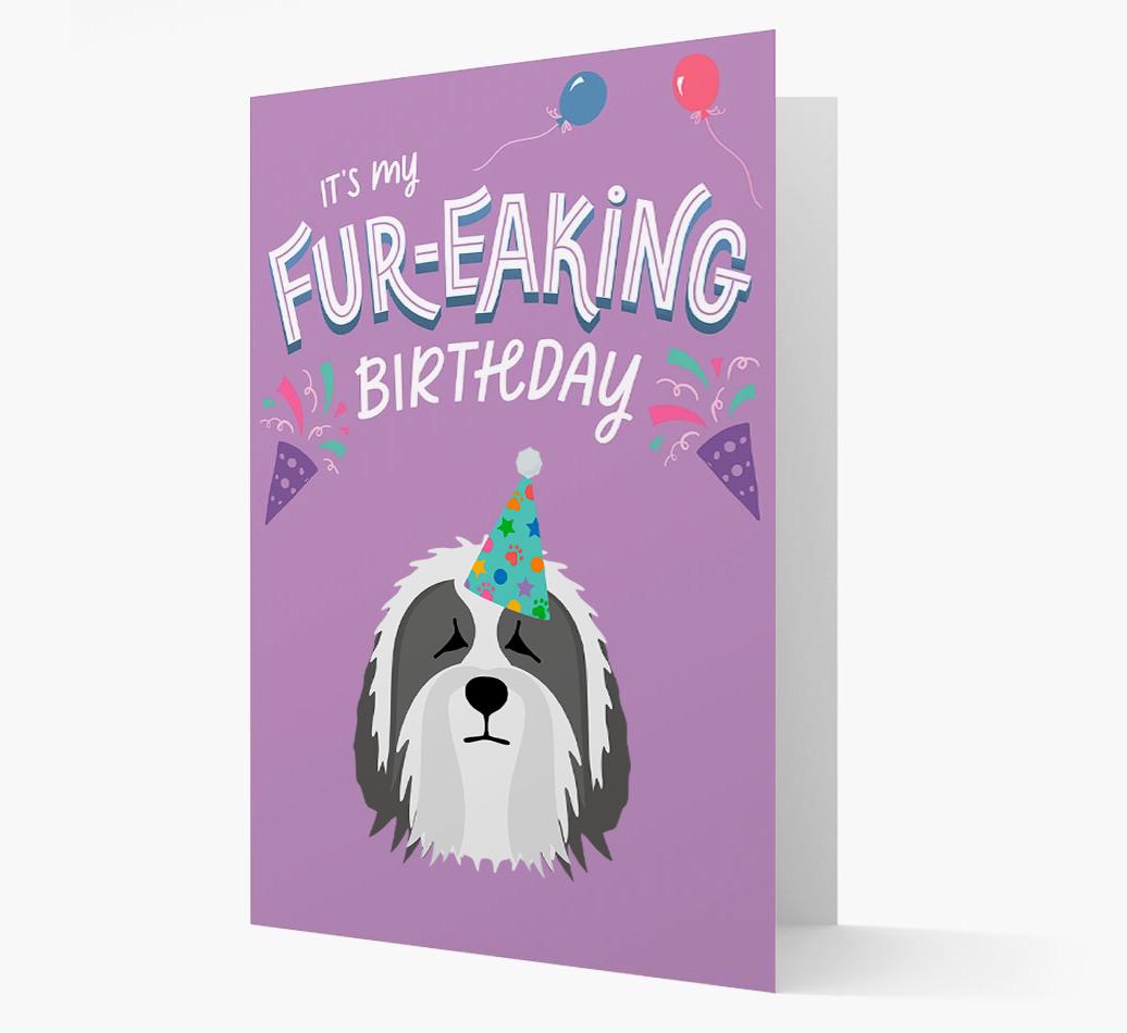 'It's My Fur-eaking Birthday': Personalized {breedFullName} Card