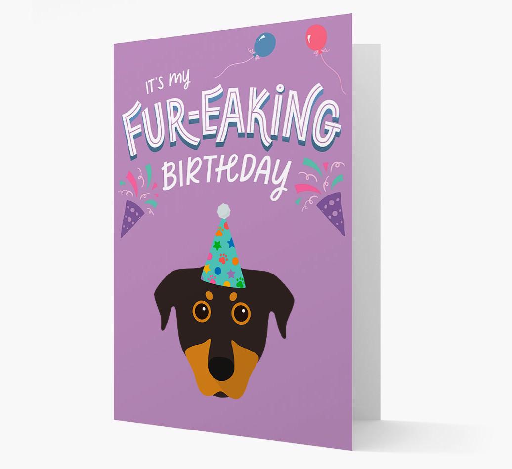 'It's My Fur-eaking Birthday': Personalized {breedFullName} Card