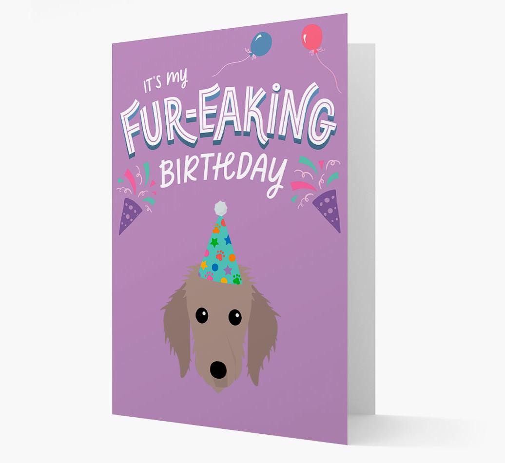 'It's My Fur-eaking Birthday': Personalized {breedFullName} Card