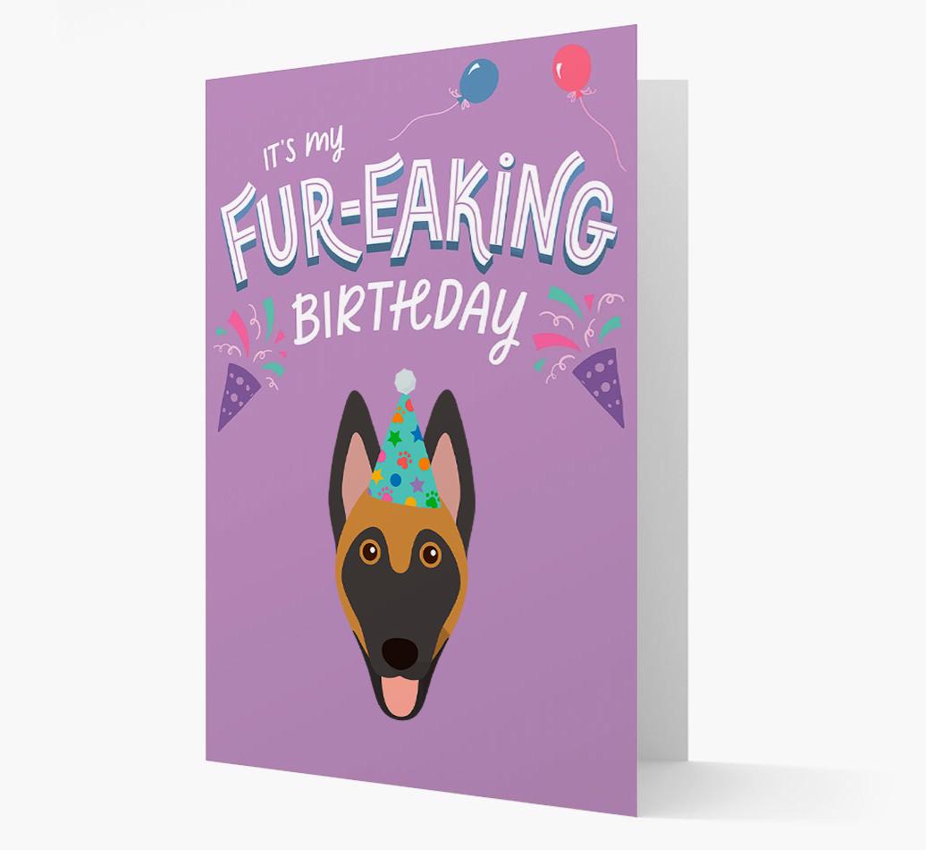 'It's My Fur-eaking Birthday': Personalized {breedFullName} Card