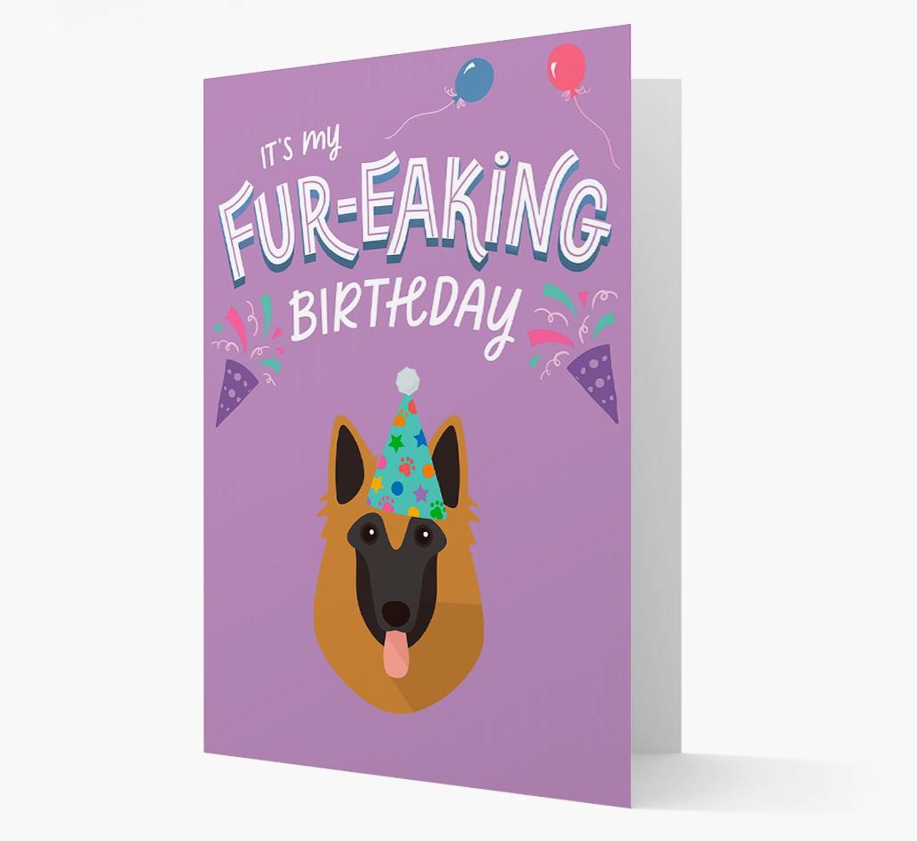 'It's My Fur-eaking Birthday': Personalized {breedFullName} Card