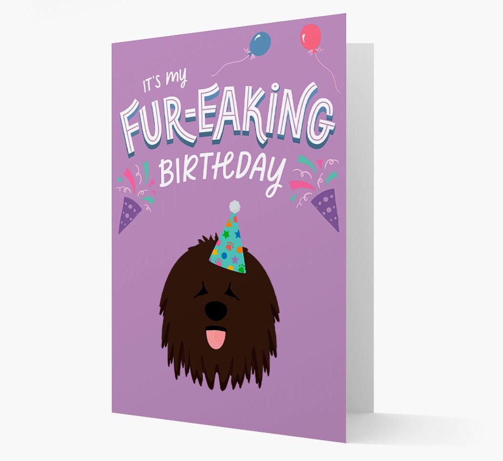 'It's My Fur-eaking Birthday': Personalized {breedFullName} Card