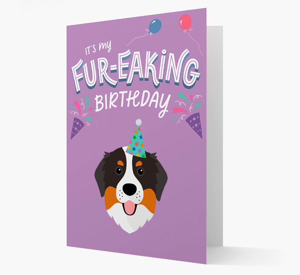 'It's My Fur-eaking Birthday': Personalized {breedFullName} Card