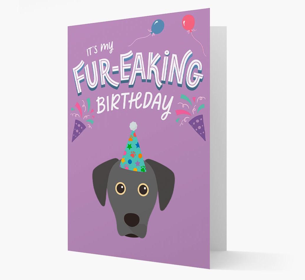 'It's My Fur-eaking Birthday': Personalized {breedFullName} Card