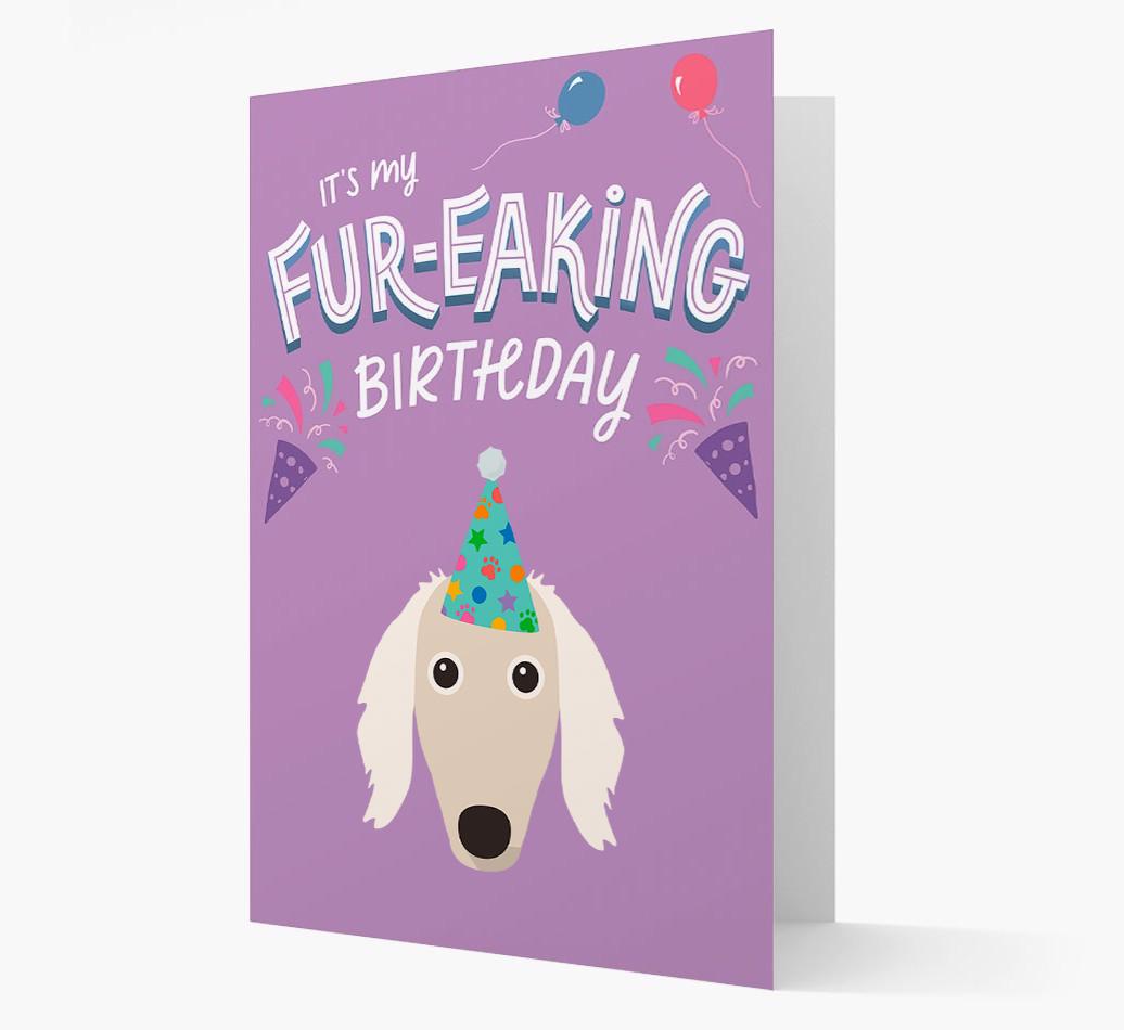 'It's My Fur-eaking Birthday': Personalized {breedFullName} Card
