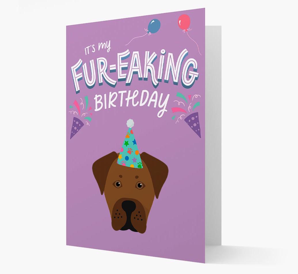 'It's My Fur-eaking Birthday': Personalized {breedFullName} Card