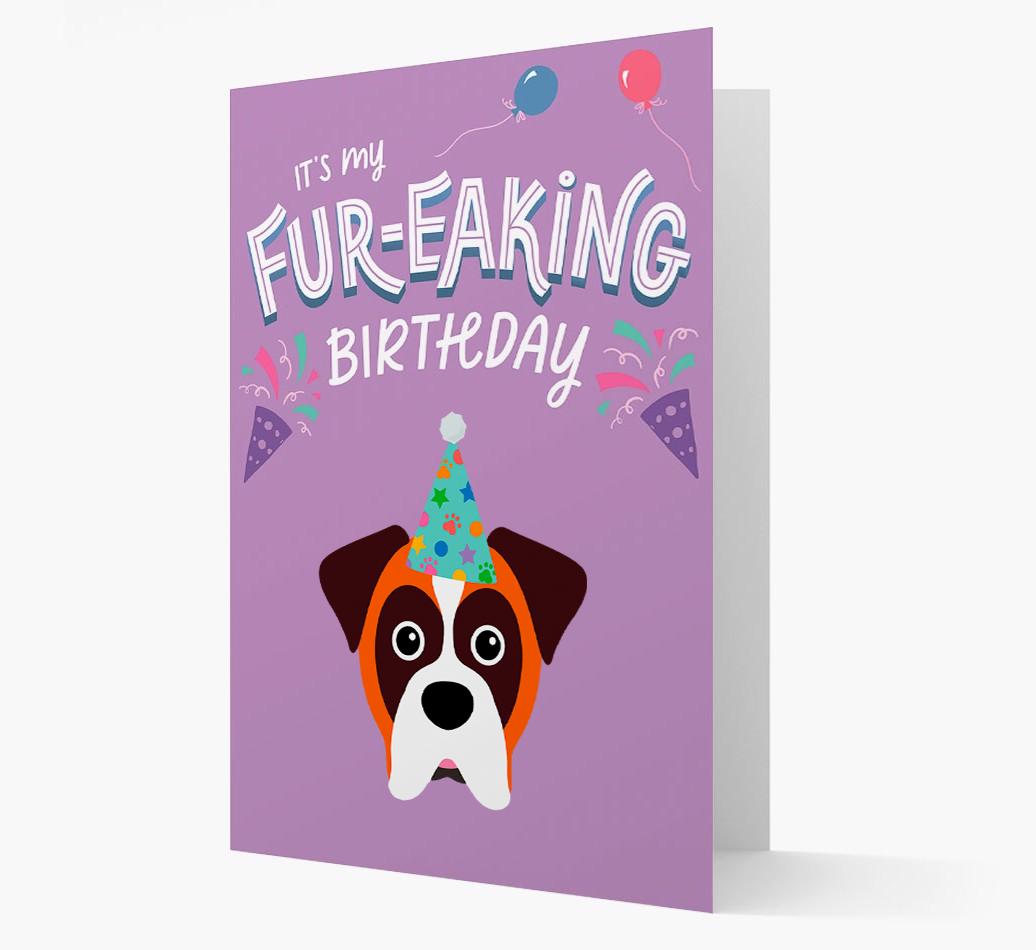 'It's My Fur-eaking Birthday': Personalized {breedFullName} Card